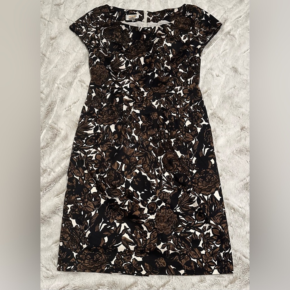 Vintage Talbots Floral Sheath Midi Dress